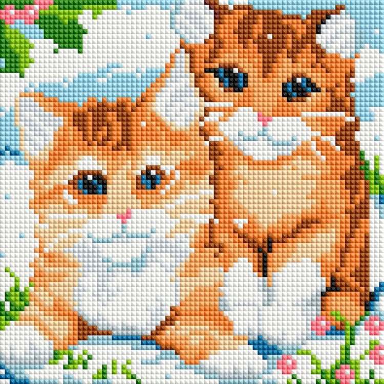 

Алмазная вышивка Белоснежка «Рыжие котята»