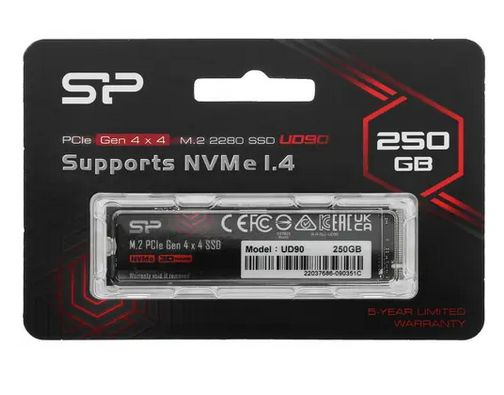 

SSD накопитель Silicon Power UD90 M.2 2280 250 ГБ (SP250GBP44UD9005), UD90