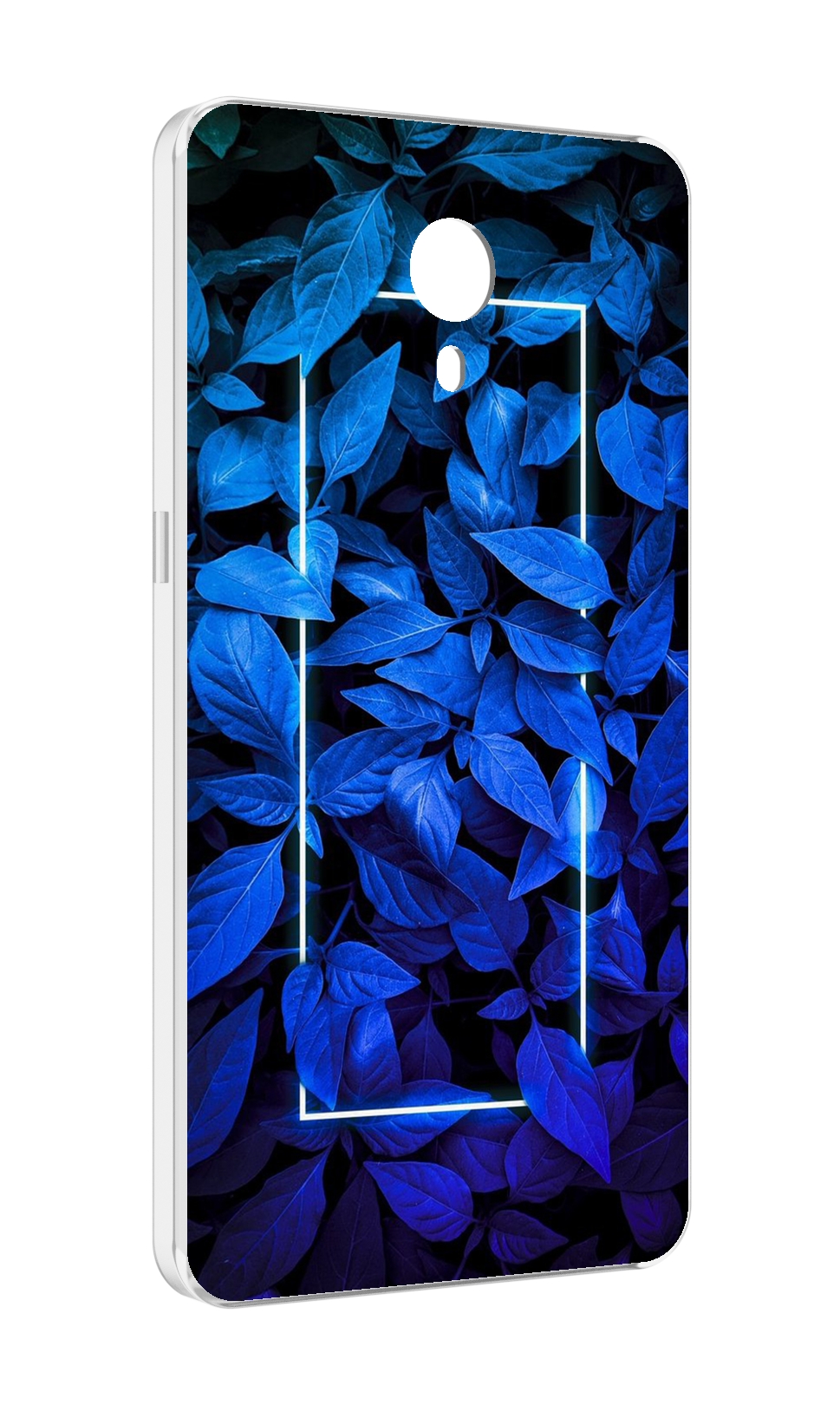 

Чехол MyPads голубые цветочки неон для Meizu M3 Note, Прозрачный, Tocco