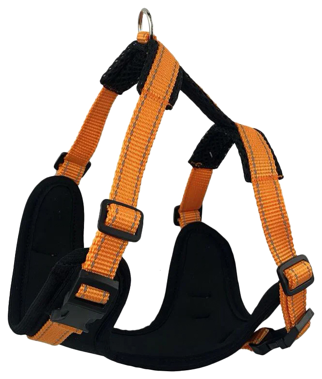 

Шлейка для собак Zooexpress Fresh Line черная с апельсиновым, S, ош 32-42 см, ог 46-56 см, Оранжевый;черный, Fresh Line неопрен и капрон с сеткой