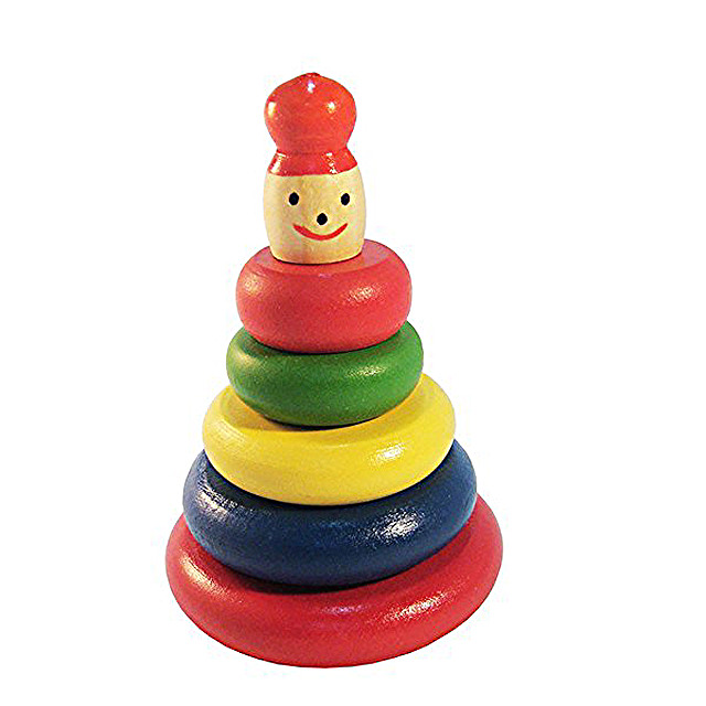 Деревянные игрушки RNToys Пирамидка разноцветная Сударыня RNToys многоцветный