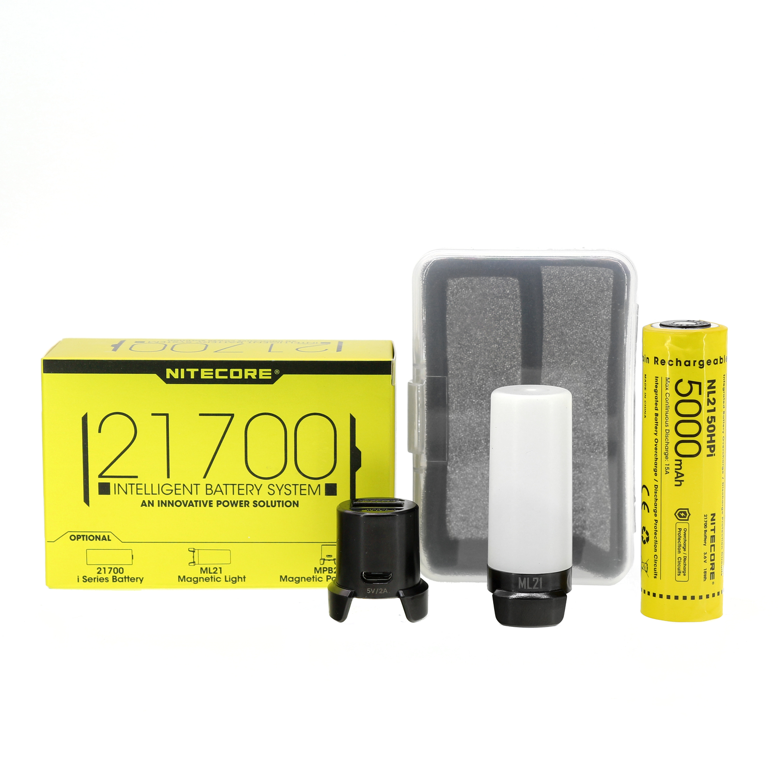 

Компактная система зарядки и освещения NITECORE 21700i High CRI:<90 4000-4500K, 21700i SET