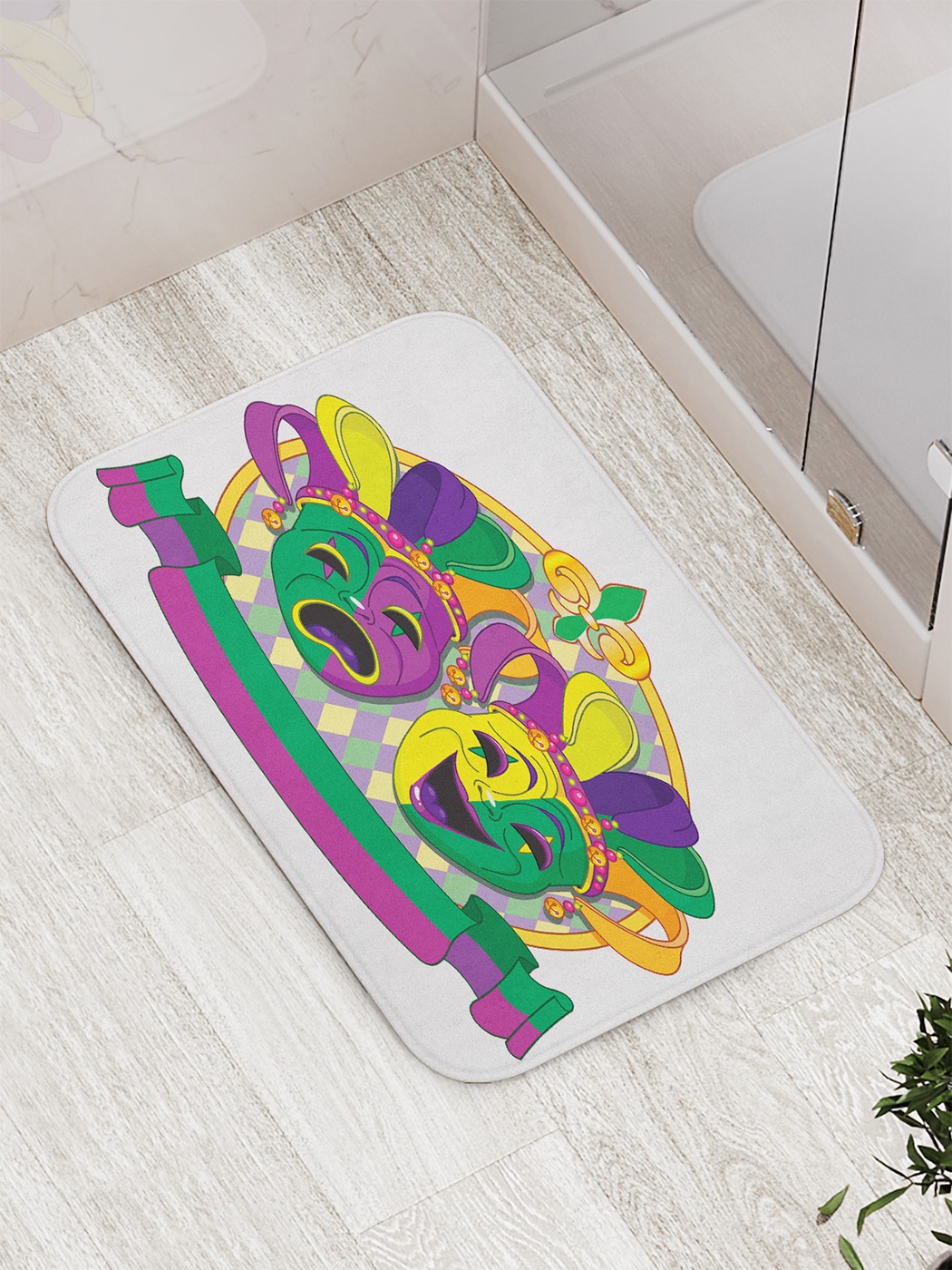 

bath_70190 Коврик противоскользящий для ванной, сауны, бассейна, 77х52 см