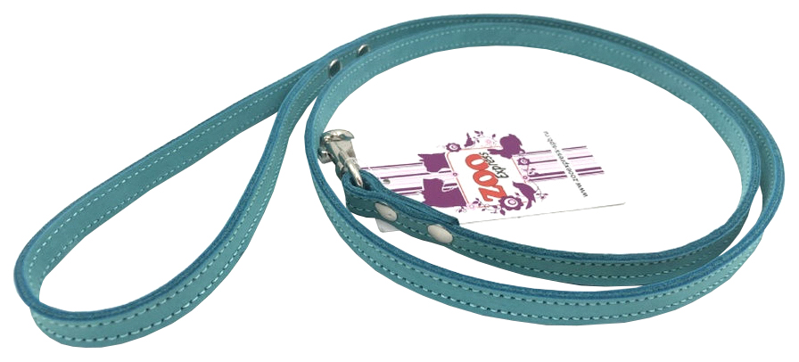 

Поводок Zooexpress Color Line двухслойный из нубука бирюзовый 12 ммх1,2 м