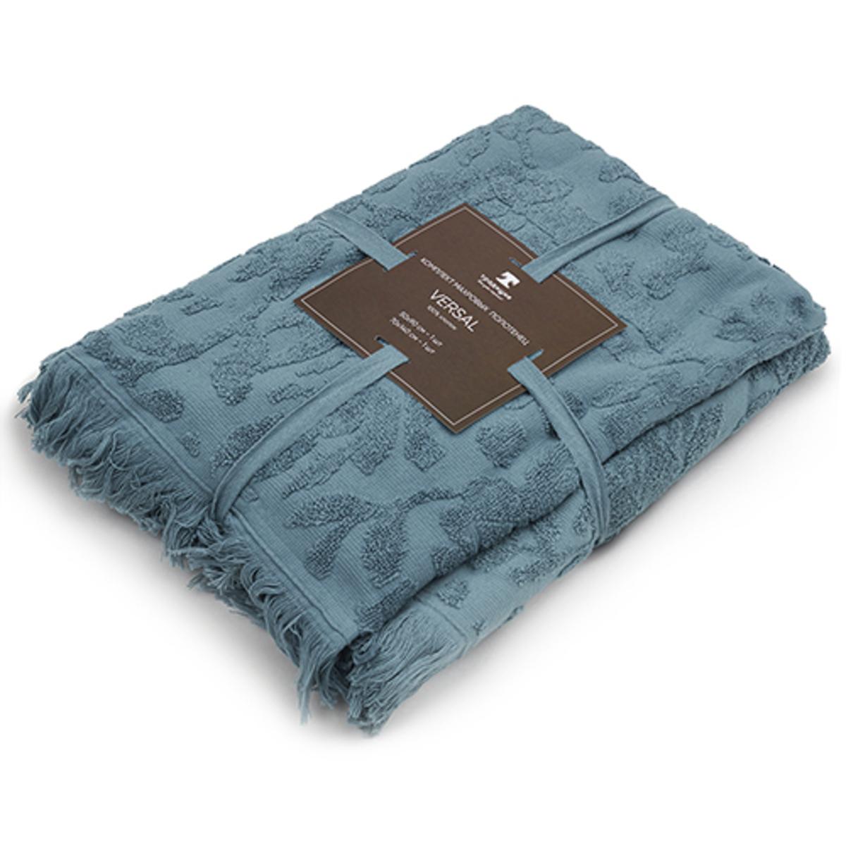 

Набор махровых полотенец Традиция VERSAL 2 шт. 450 гр./кв.м. Голубой, набор полотенец VERSAL