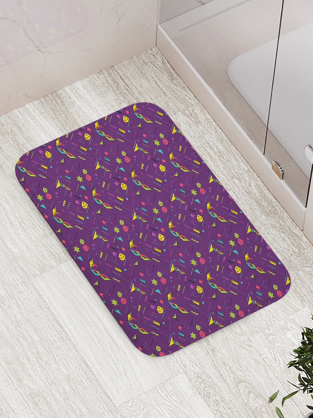 

bath_70179 Коврик противоскользящий для ванной, сауны, бассейна, 77х52 см