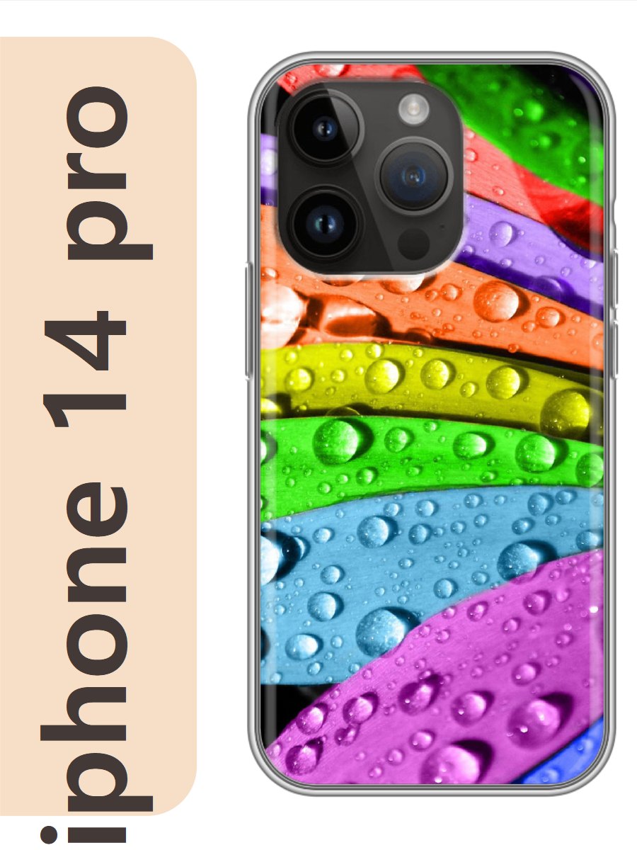

Чехол на Apple Iphone 14 pro цветы лепестки 091, Прозрачный, Iphp14rzne