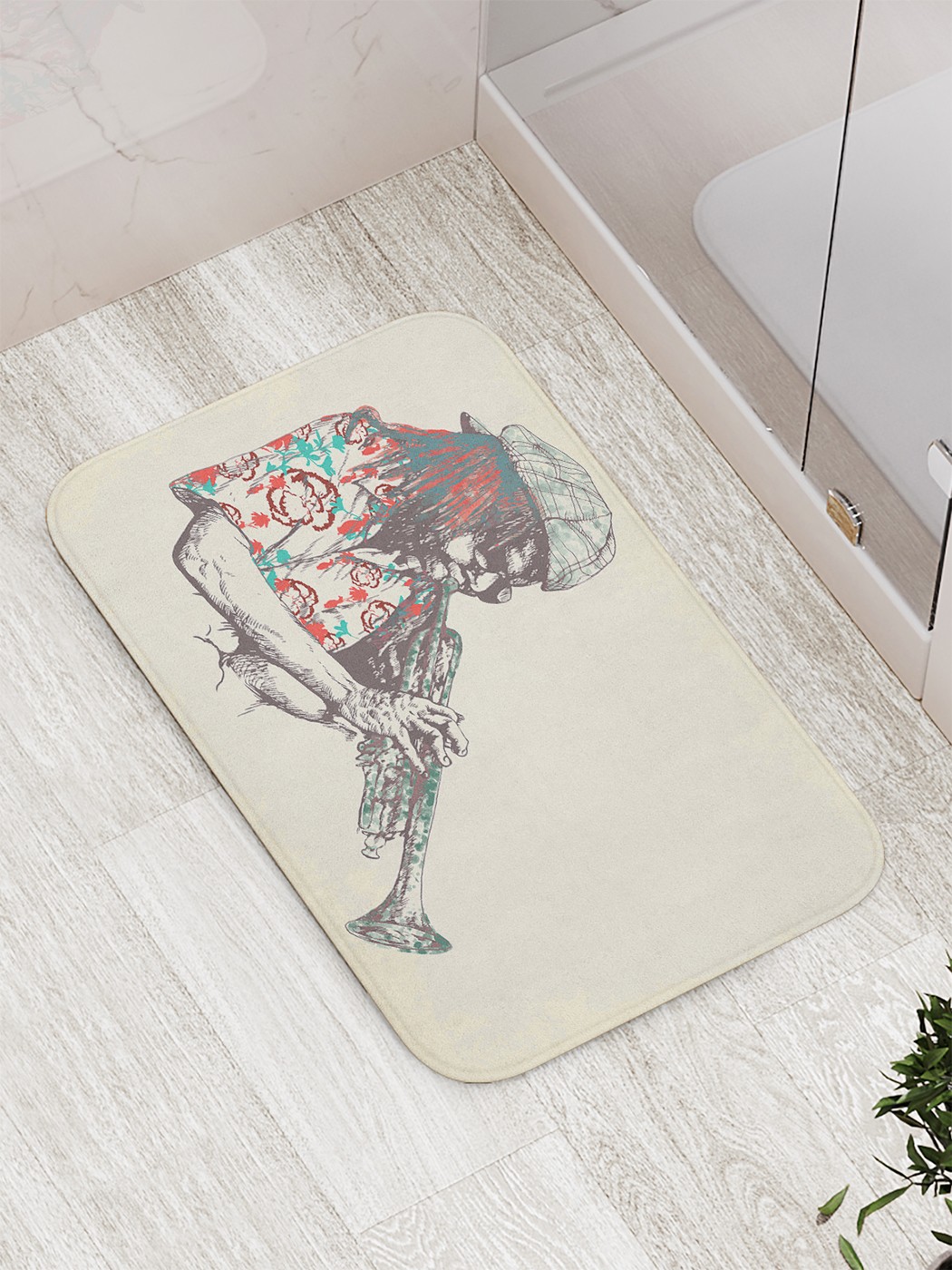 

bath_70176 Коврик противоскользящий для ванной, сауны, бассейна, 77х52 см