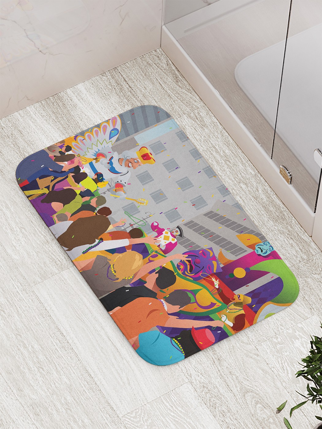 

bath_70174 Коврик противоскользящий для ванной, сауны, бассейна, 77х52 см