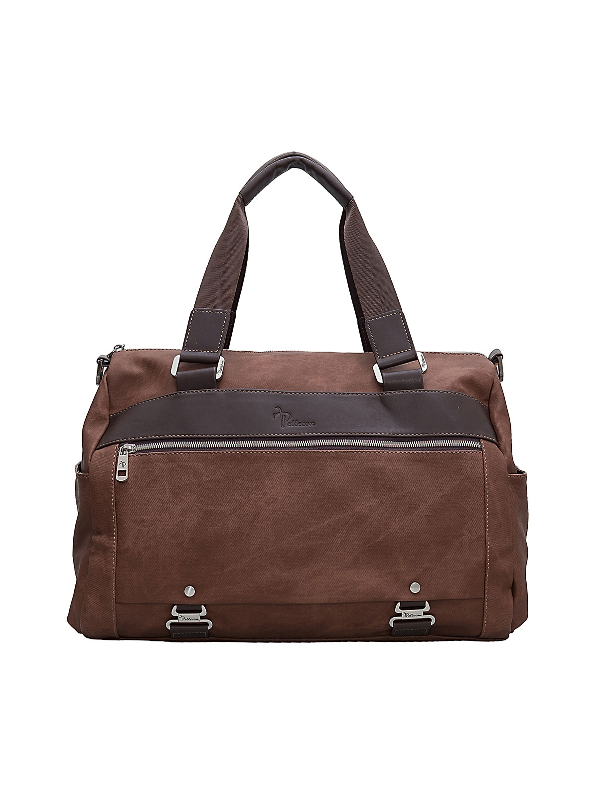 Дорожная сумка унисекс Pellecon 626 коричневая, 40х30х20 см