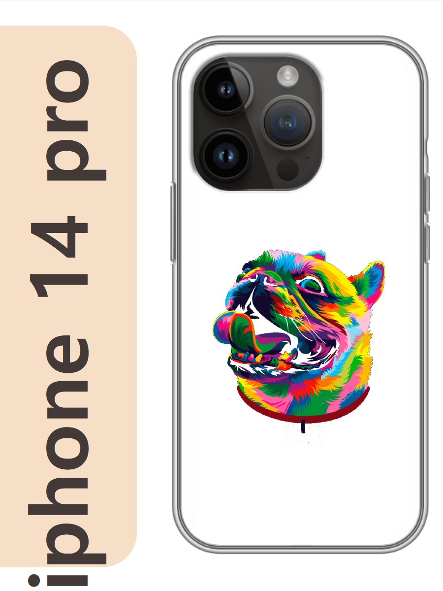 

Чехол на Apple Iphone 14 pro мопс 056, Прозрачный, Iphp14zhiv