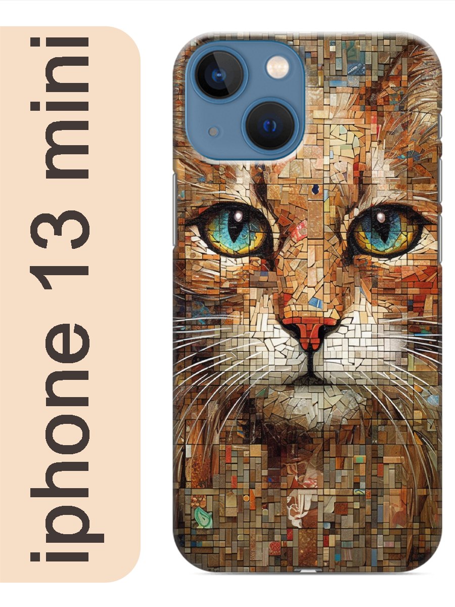 

Чехол на Apple Iphone 13 mini кот мозаика 970, Прозрачный, Iphm13cats