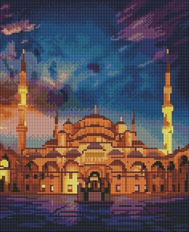

Алмазная вышивка «Ночные огни Мечети»
