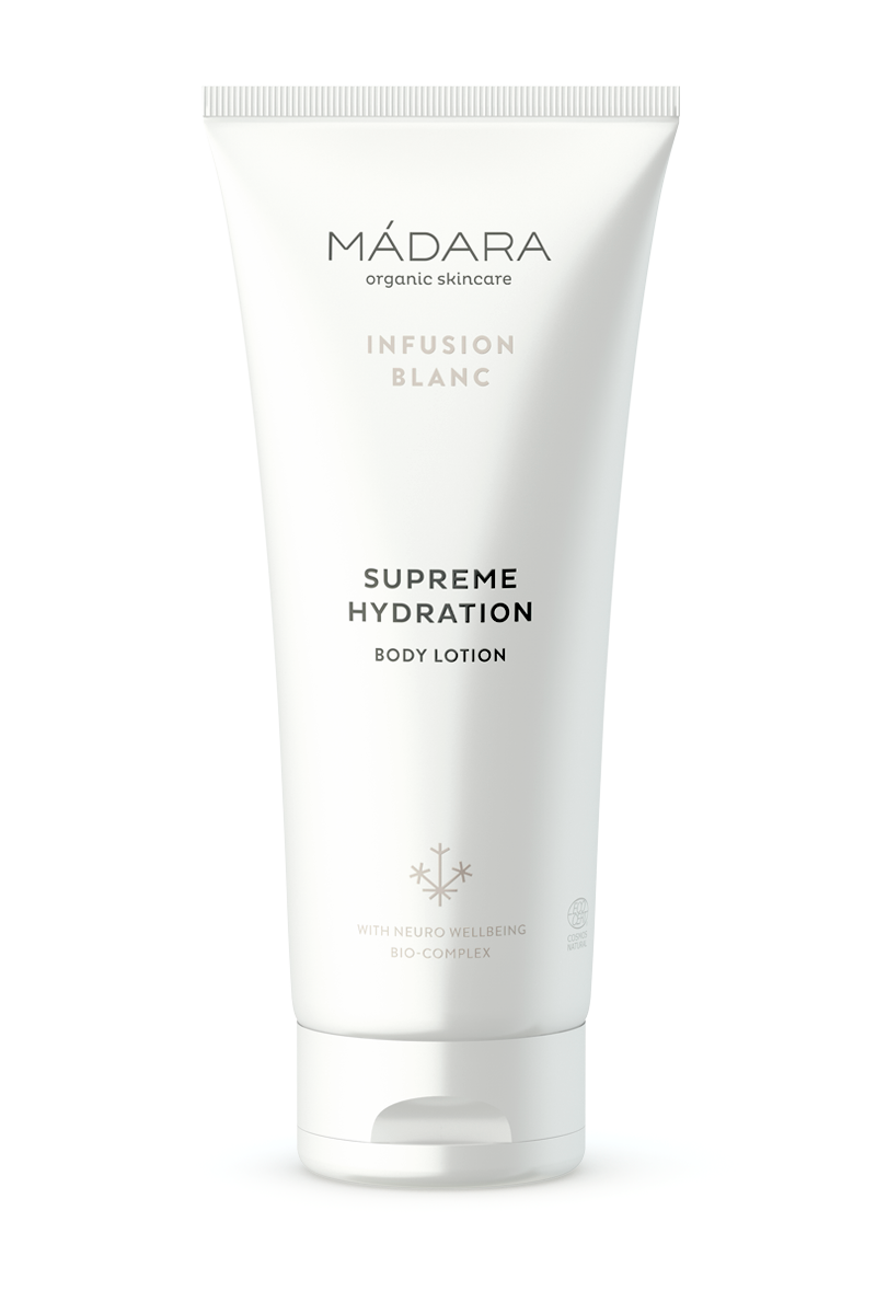 фото Лосьон madara, органический увлажняющий для тела infusion blanc, 200ml.