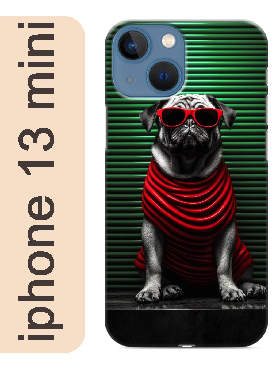 

Чехол на Apple Iphone 13 mini Мопс в очках 961, Прозрачный, Iphm13dogs