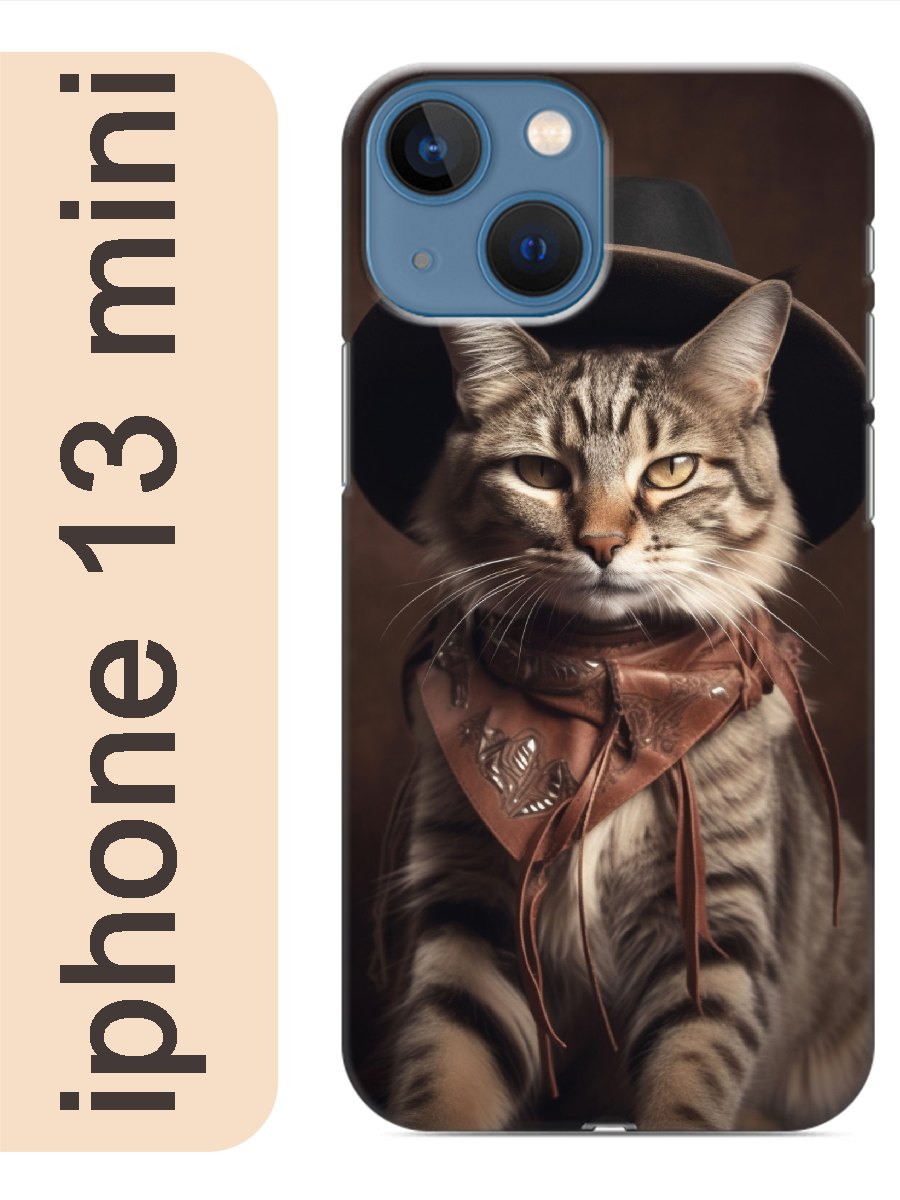 

Чехол на Apple Iphone 13 mini кот в шляпе 949, Прозрачный, Iphm13cats