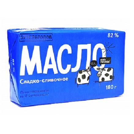 фото Сладкосливочное масло бутербродов 82% бзмж 180 г