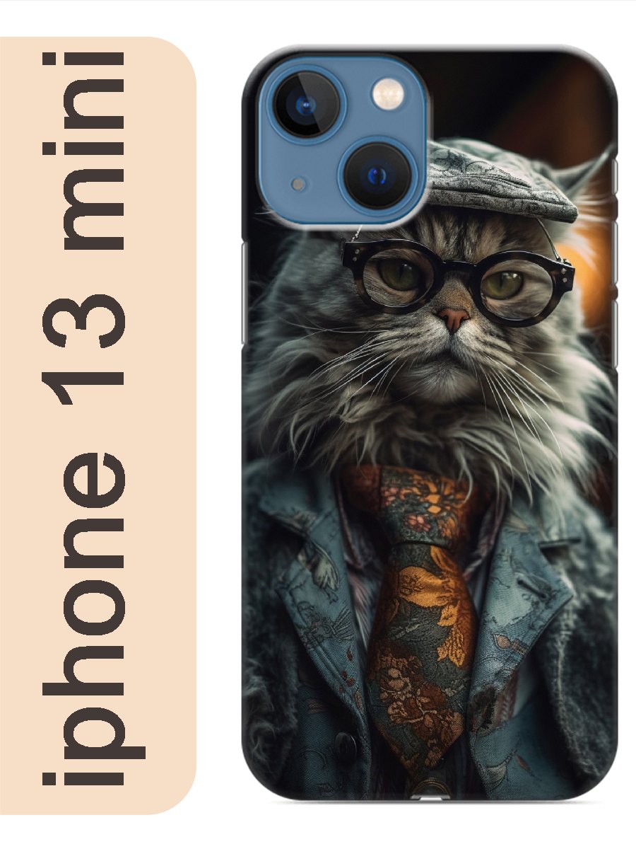 

Чехол на Apple Iphone 13 mini кот в очках 940, Прозрачный, Iphm13cats