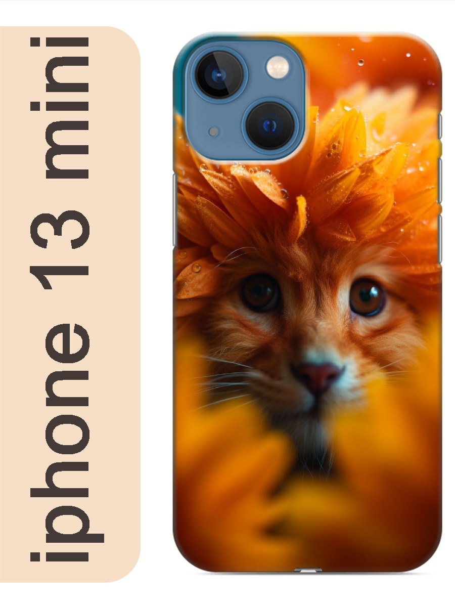

Чехол на Apple Iphone 13 mini кот в цветах 939, Прозрачный, Iphm13cats