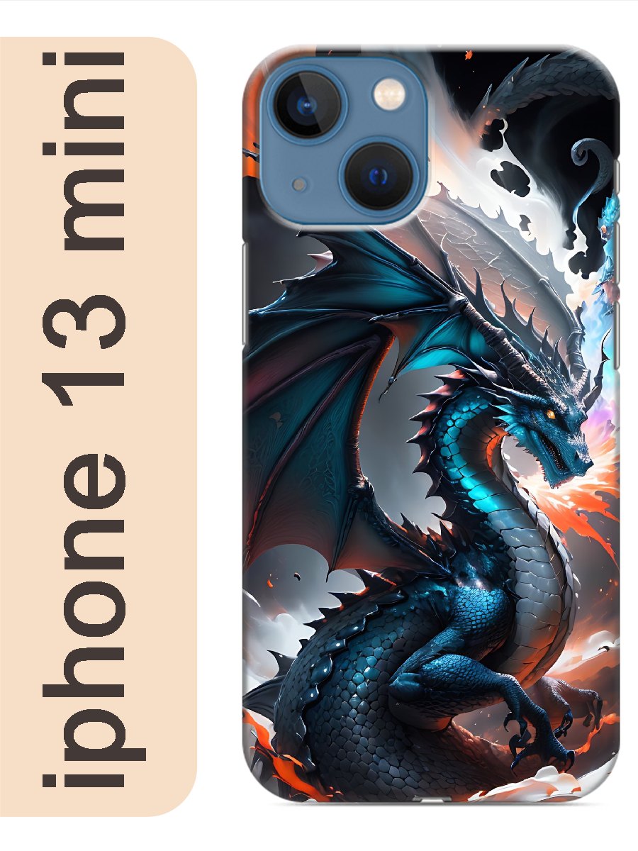 

Чехол на Apple Iphone 13 mini дракон 935, Прозрачный, Iphm13dino