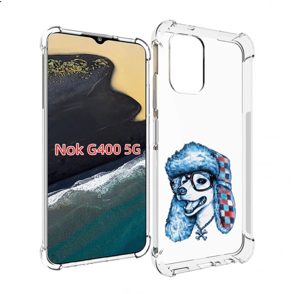 

Чехол MyPads зимний пес для Nokia G400 5G, Прозрачный, Tocco
