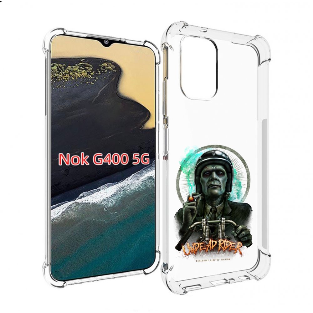 

Чехол MyPads зеленый мужчина с сигаретой на мотоцикле для Nokia G400 5G, Прозрачный, Tocco