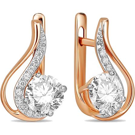 

Серьги женские из золота Лукас-Голд E01-C-SW-59573-Z, фианит/swarovski, E01-C-SW-59573-Z