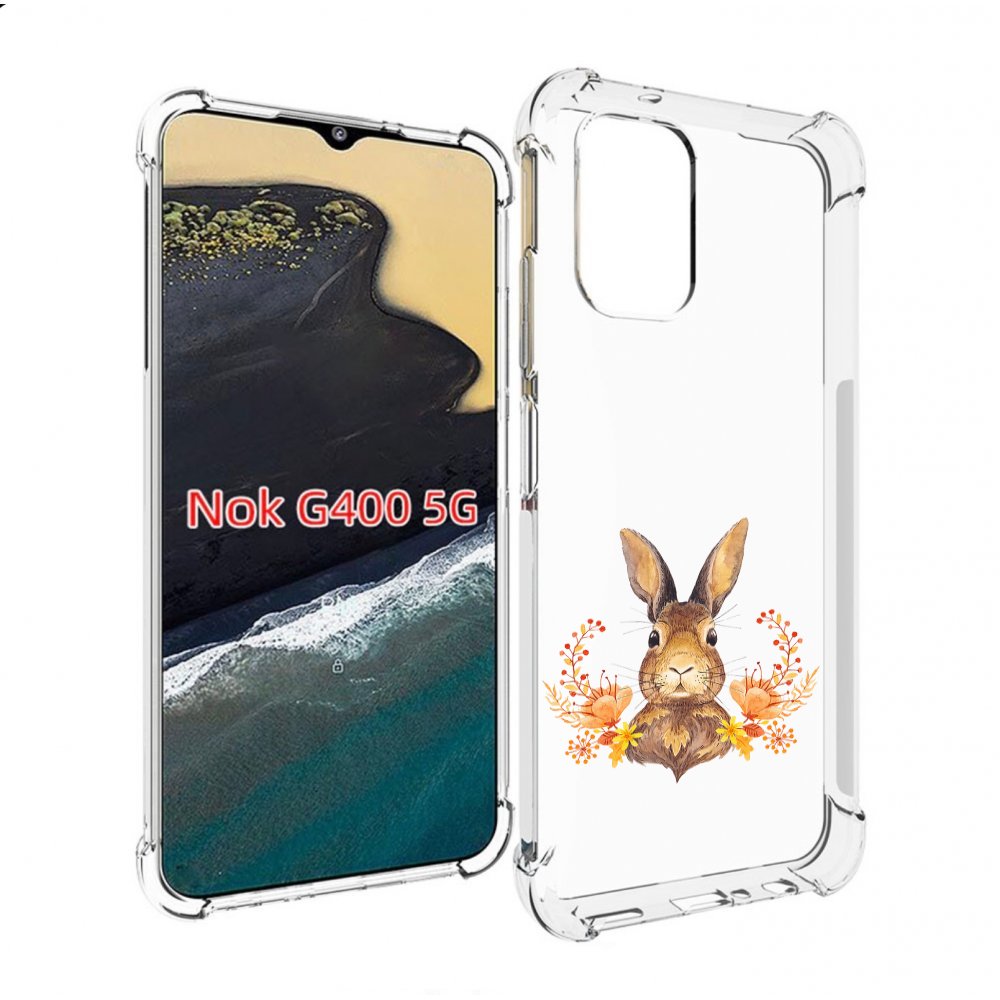 

Чехол MyPads зайка в цветах для Nokia G400 5G, Прозрачный, Tocco