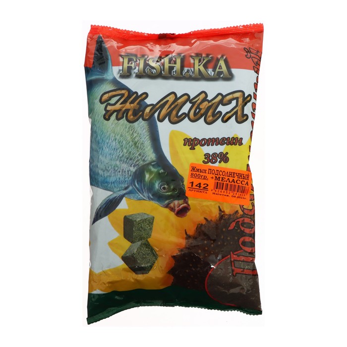 Жмых подсолнечный Fishka меласса, 800 г 9819531