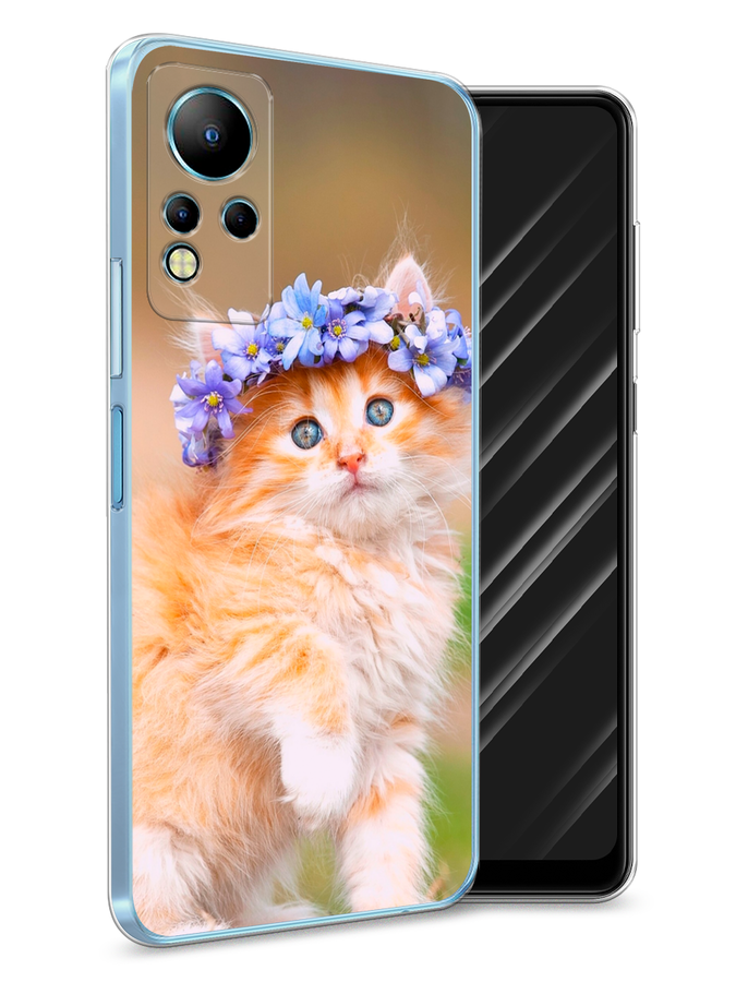 

Чехол Awog на Infinix Note 11 "Рыжий кот в венке", Разноцветный, 3100450-1