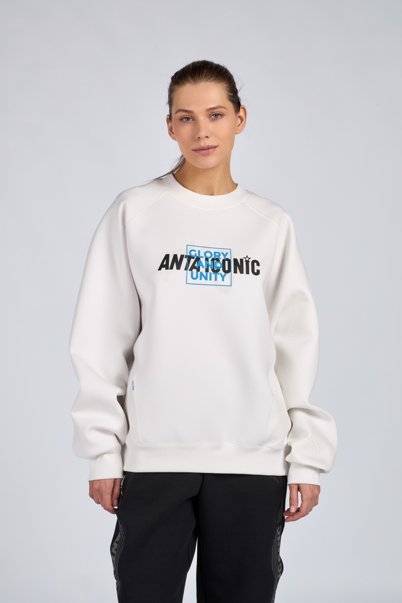 

Свитшот унисекс Anta 872418704 ICONIC A-SPORTS SHAPE бежевый M, 872418704 ICONIC A-SPORTS SHAPE