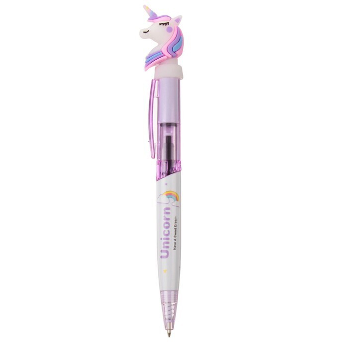 Ручка-прикол Единорог, световая, цвета МИКС