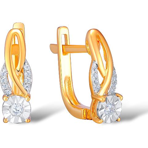 

Серьги женские из золота Лукас-Голд E01-D-E309718DIA-R17, бриллиант, E01-D-E309718DIA-R17