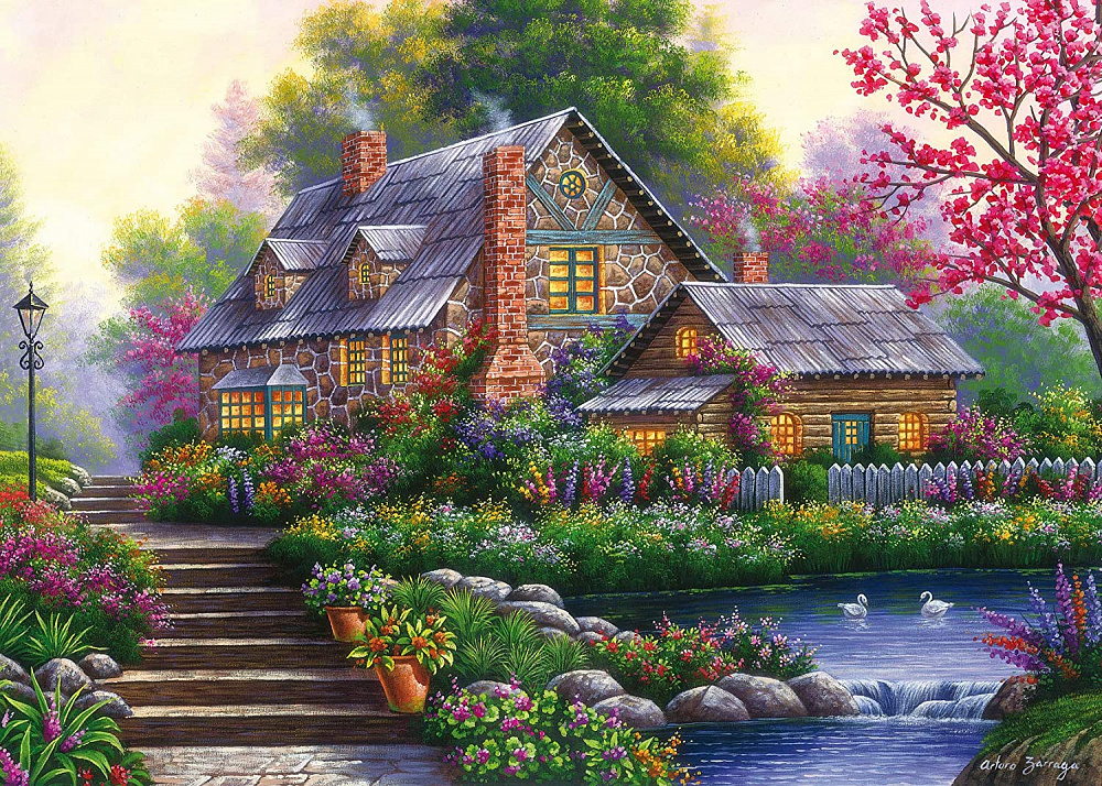 

Пазл Ravensburger Романтический домик, 1000 эл., 15184