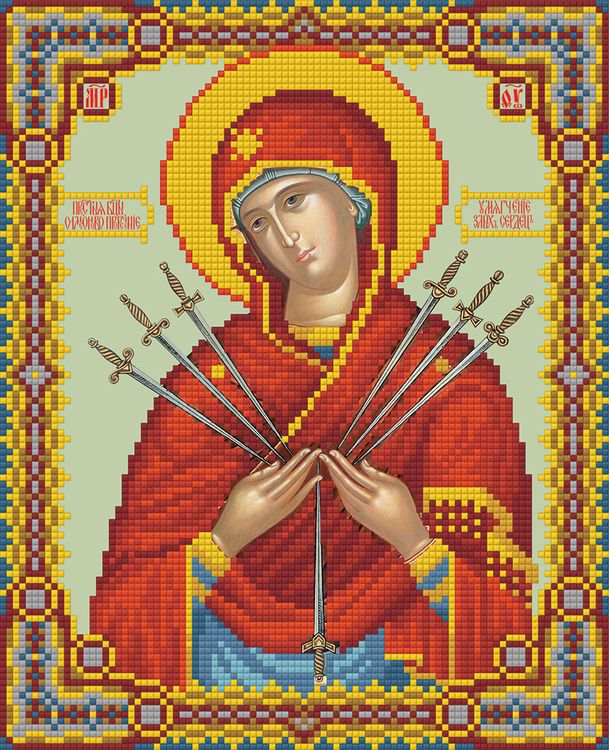 

Алмазная вышивка Фрея «Икона Божией Матери Умягчение злых сердец»
