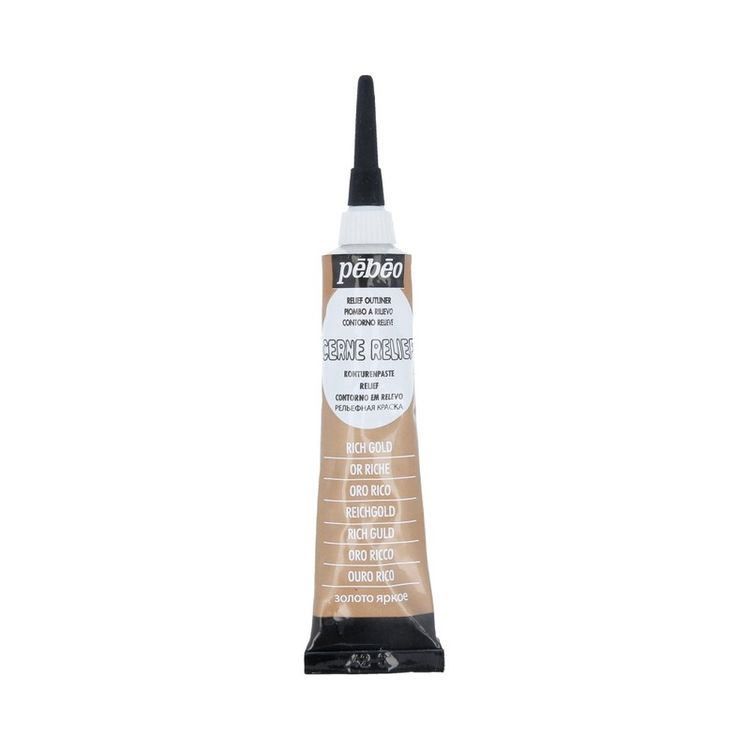 

Краска по стеклу Pebeo рельефная Cerne relief, цвет: под яркое золото, Золотистый