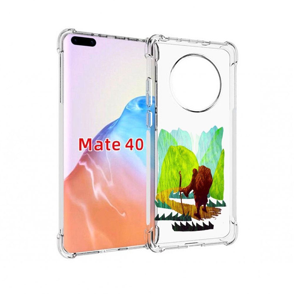 

Чехол MyPads Tocco для Huawei Mate 40 Лесная тропа, Прозрачный, Tocco