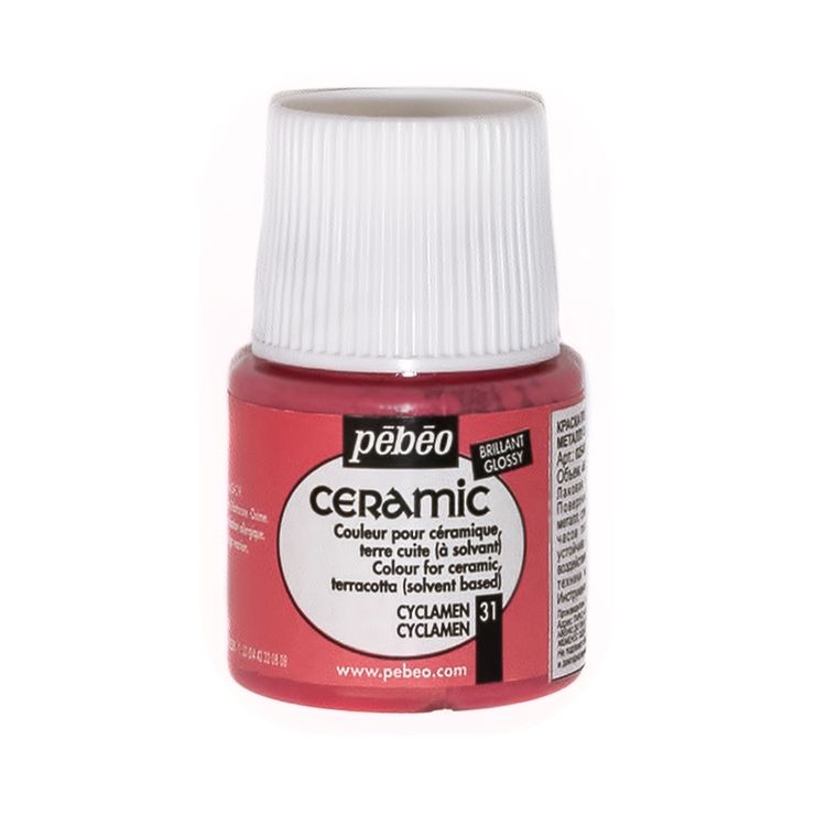 

Краска по керамике и металлу Pebeo Ceramic, цвет: цикламен, Разноцветный