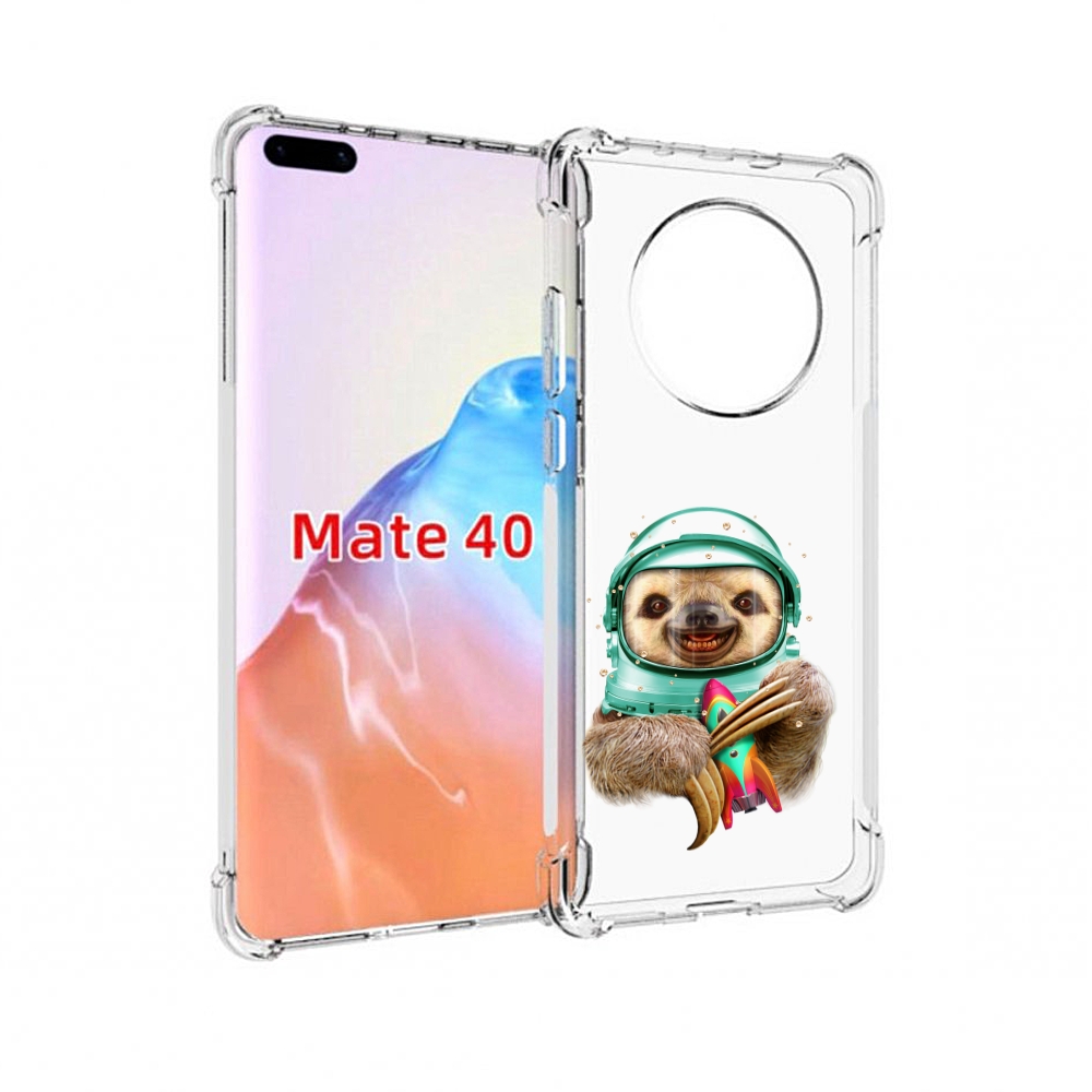 

Чехол MyPads Tocco для Huawei Mate 40 Ленивец астронавт, Прозрачный, Tocco