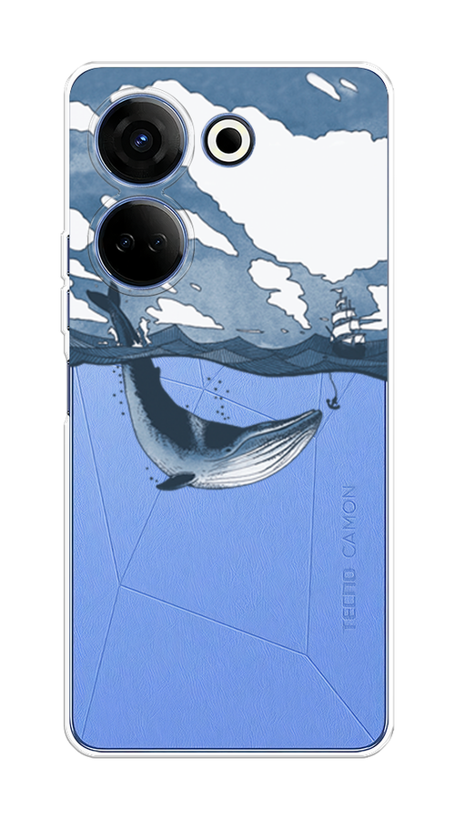 

Чехол на Tecno Camon 20 "Большой кит", Синий, 304150-1