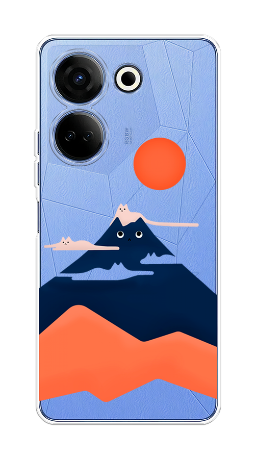 

Чехол на Tecno Camon 20 "Кот-гора", Черный;оранжевый, 304150-4