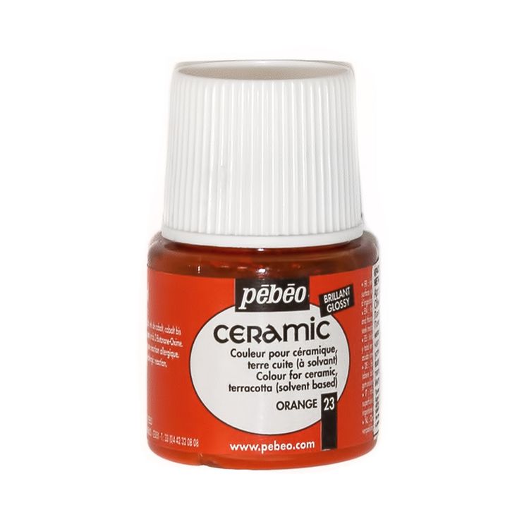 

Краска по керамике и металлу Pebeo Ceramic, цвет: оранжевый