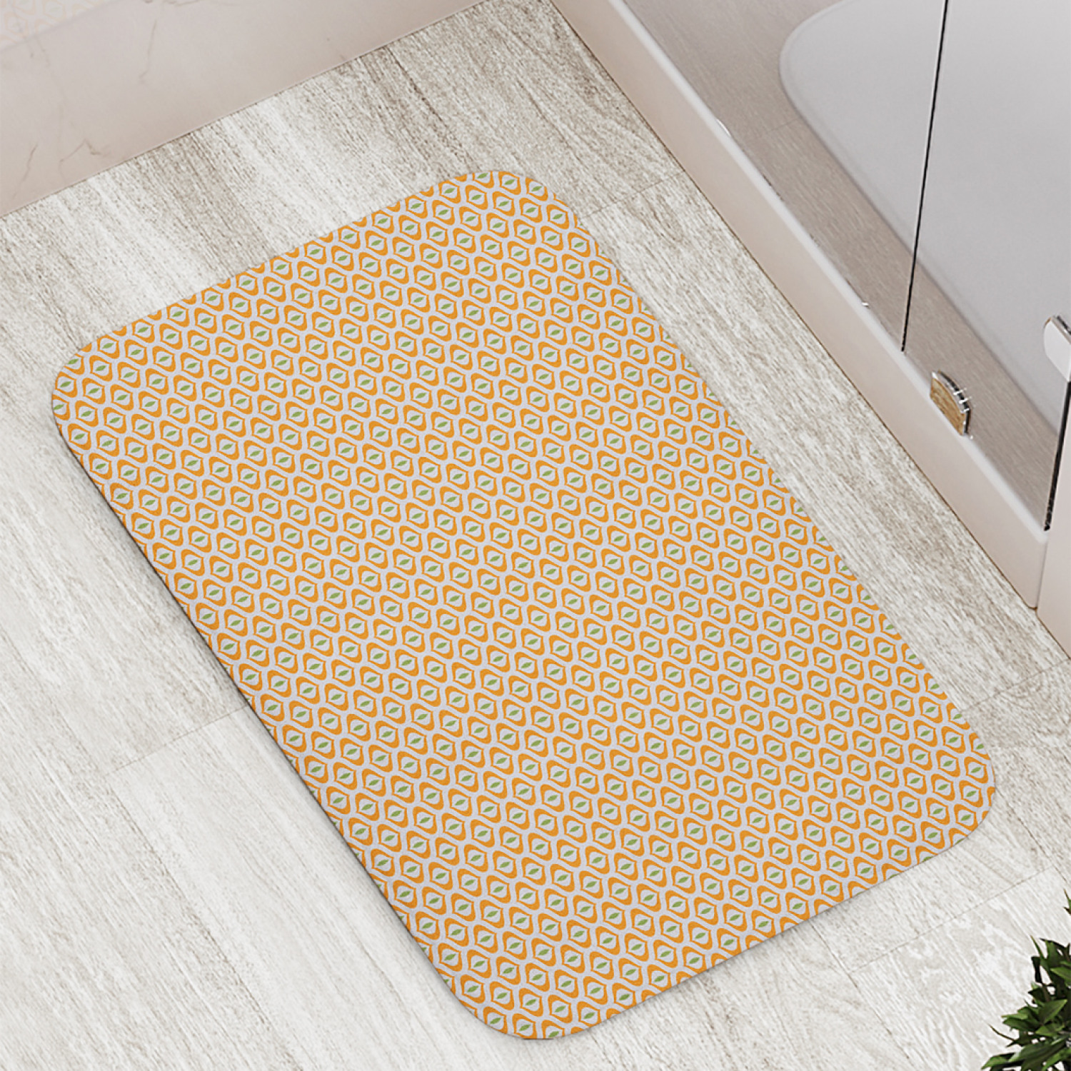 

Коврик противоскользящий JoyArty "Овальные ромбы" для ванной, сауны, бассейна, 77х52 см, Овальные ромбы