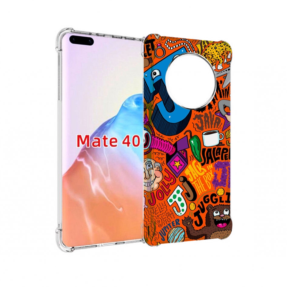 

Чехол MyPads Tocco для Huawei Mate 40 funky-decor, Прозрачный, Tocco