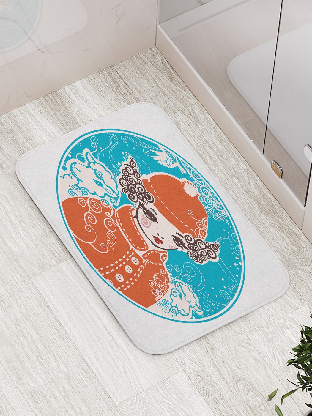 

bath_69966 Коврик противоскользящий для ванной, сауны, бассейна, 77х52 см