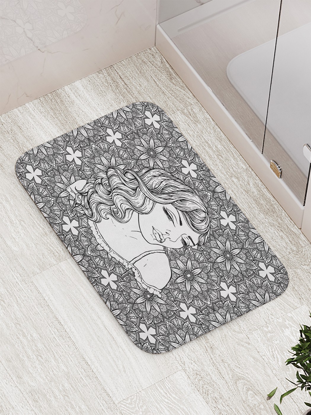 

bath_69956 Коврик противоскользящий для ванной, сауны, бассейна, 77х52 см
