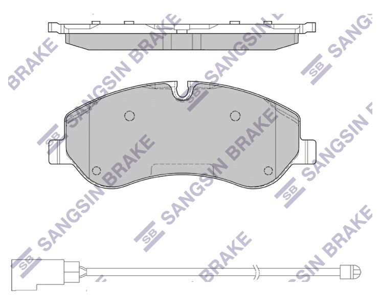 фото Колодки тормозные передние sangsin brake sp1885