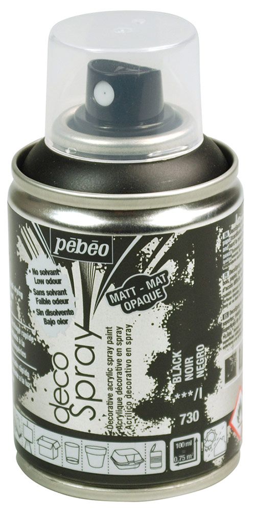 

Краска на водной основе Pebeo decoSpray, 093730 Черный