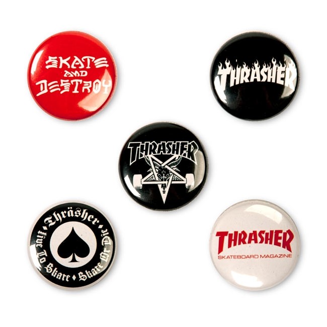 

Значок THRASHER Logo Buttons 2023