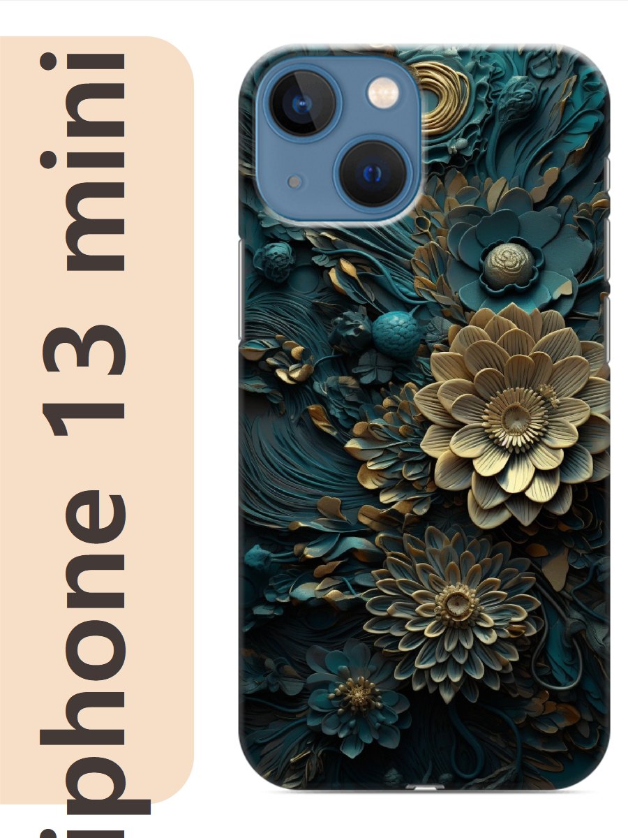 

Чехол на Apple Iphone 13 mini цветы 896, Прозрачный, Iphm13flws